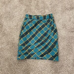 Plaid pencil skirt